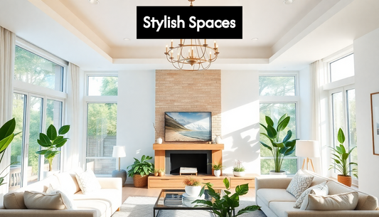 Bright stylish living room for choosing the right lighting