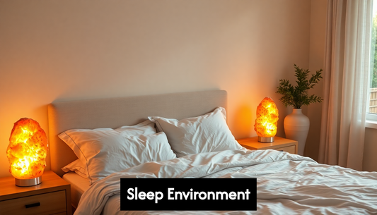 Cozy bedroom with salt lamp ambiance: finding night light benefits