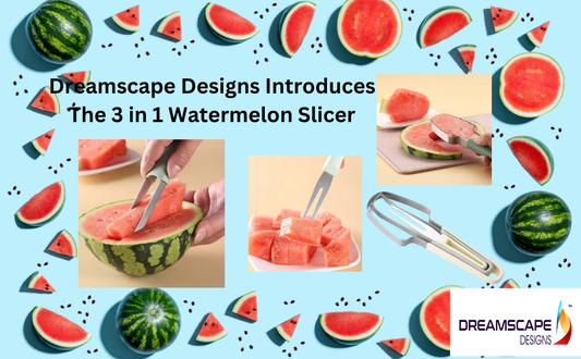 Versatile Watermelon Slicer and Cutter: Stainless Steel 3-in-1 Popsicle and Fruit Fork Tool for Quick Cutting, Ideal for Camping and Kitchen, Great Melon Cutter Tool