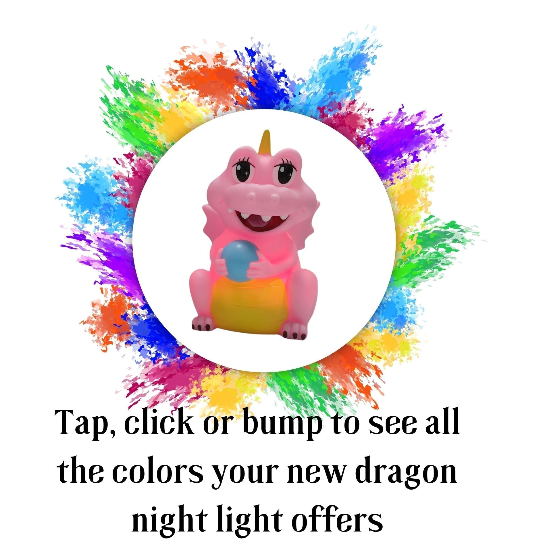  shining bright with changing colors the pink dragon night light